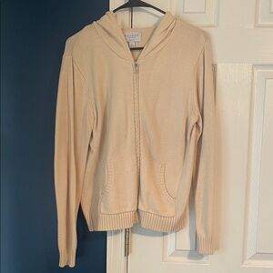 Sonoma Women's Beige Hooded Cardigan